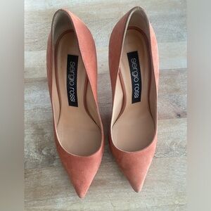 Sergio Rossi Godiva Pumps Orange/ Peach Suede Size 38